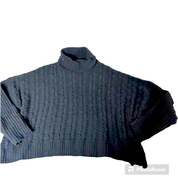 size large blueish gray P.O.L turtleneck sweater - Picture 1 of 5